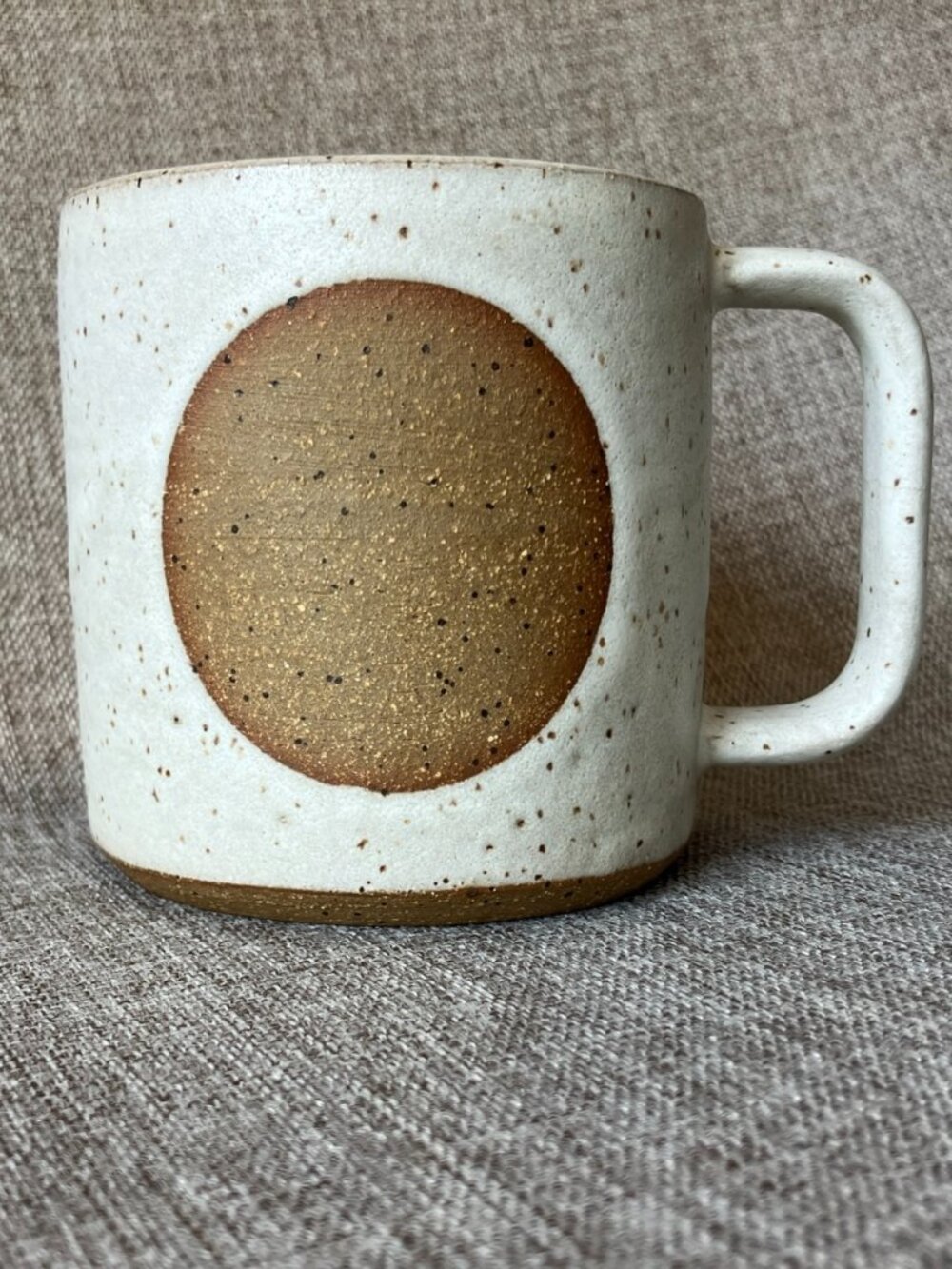 Moon Mug Alabaster, Speckled Clay AllenPottery Studios